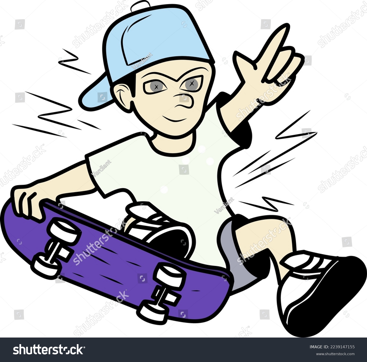 vector illustration of a boy playing skateboard. Perfect for tattoos  stickers  and more.