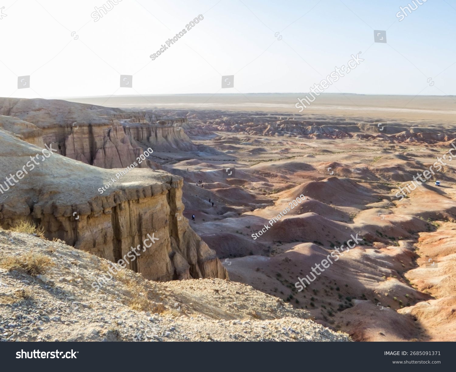 View of the Tsagaan Suvarga (White Stupa) in the Gobi Desert  Mongolia