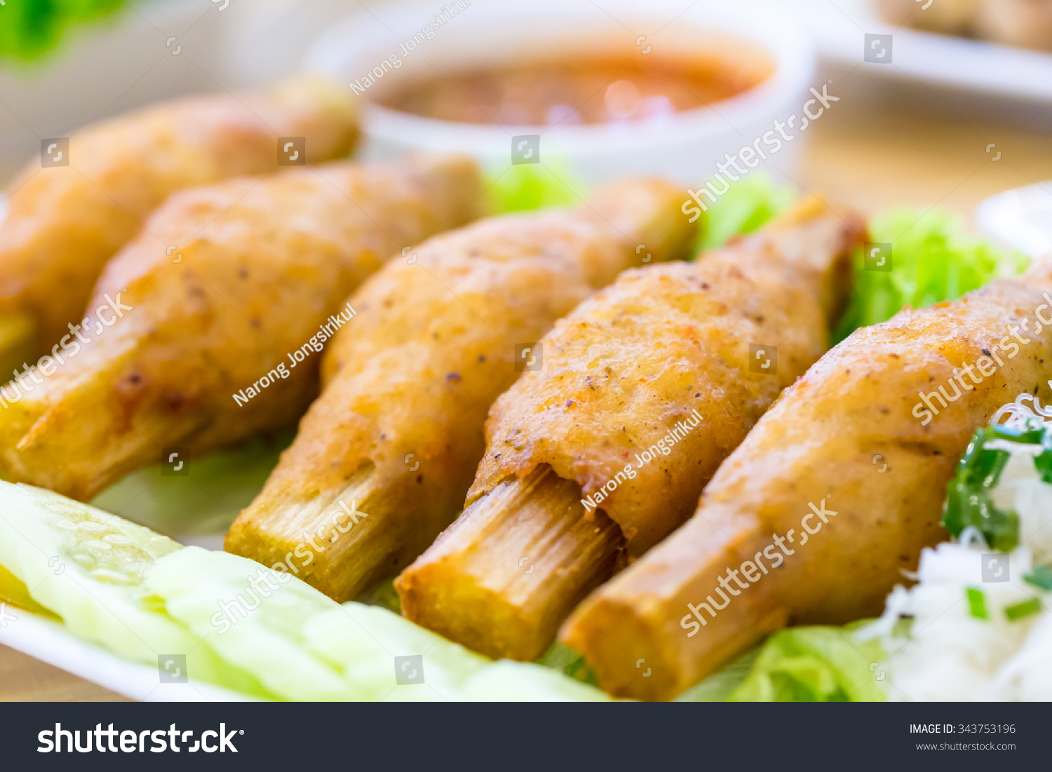 Fried Shrimp with Sugar Cane  Vietnamese food