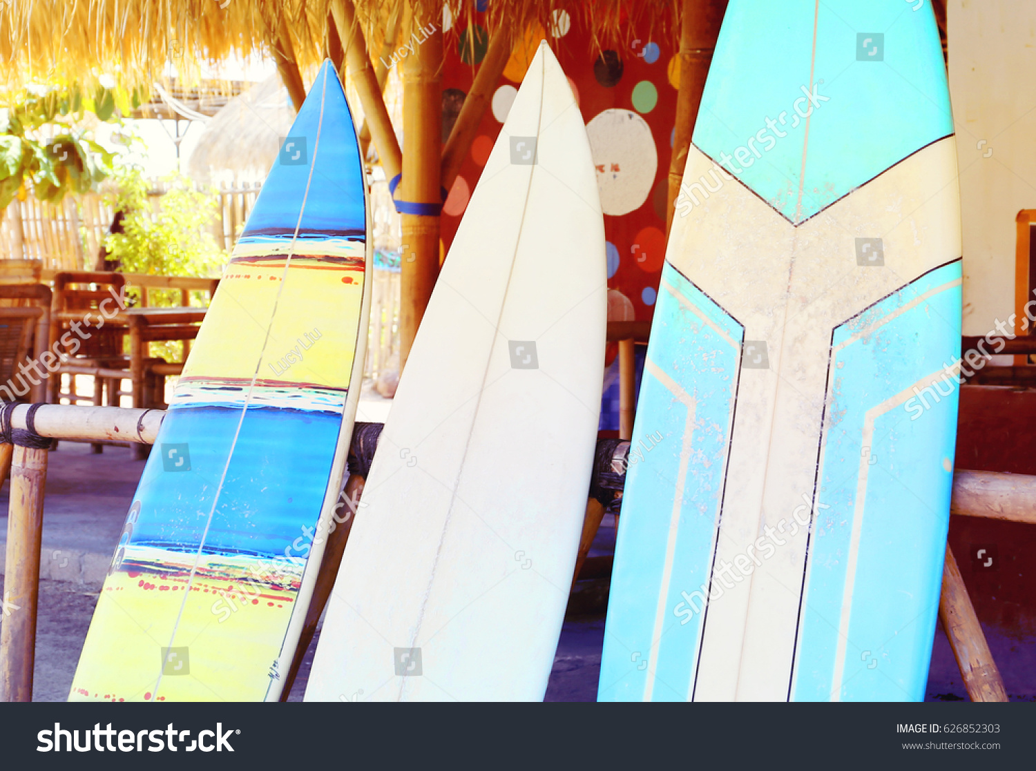 surfboard on the beach